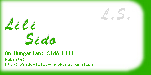 lili sido business card